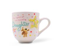 Boofle Daughter Mug 350ml Ceramic Gift Mug - Cute Boofle Dog Design, Pastel Star Pattern, Tea Coffee Mug for Daughter Birthday Christmas Gift