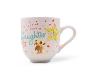Boofle Daughter Mug 350ml Ceramic Gift Mug - Cute Boofle Dog Design, Pastel Star Pattern, Tea Coffee Mug for Daughter Birthday Christmas Gift
