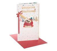 Boofle Embellished Daughter & Her Boyfriend Cuddly Cute Christmas Greeting Card