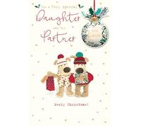 Boofle Embellished Daughter & Her Partner Cute Christmas Greeting Card 771242