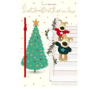Boofle Embellished Sister & Brother-in-Law Festive Cute Christmas Greeting Card 771273