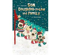 Boofle Embellished Son & Daughter-in-Law & Family Cute Christmas Greeting Card 771222
