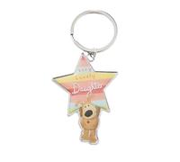 Boofle Enamel Stainless Steel Keychain Keyring - Daughter