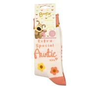Boofle Extra Special Auntie Socks - Petals in Harmony, Yellow & Peach Pansies - Gift Idea GKBOOF93788