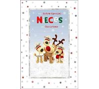 Boofle Extra-Special Nieces Glitter Christmas Greeting Card Cute Xmas Cards
