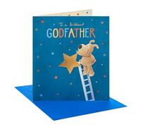 Boofle | Father's Day Card for Godfather | Cute Star Design | With Envelope