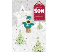 Boofle For A Special Son Christmas Card Embellished Cute Xmas Greeting Cards Enchanting Design, Heartfelt Message, For Him, Quality Crafted, Eco-Friendly Materials, Keepsake
