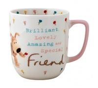 Boofle Hot Drinks, Coffee or Tea Mug with a Lovely Message, Novelty Birthday Gift for Friends-Ceramic, 1 Count (Pack of 1)