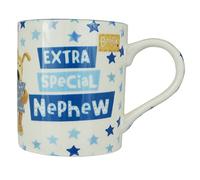 Boofle Hot Drinks, Coffee or Tea Mugs with a Lovely Message, Cute Birthday for Nephew-Ceramic