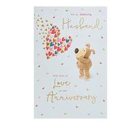 Boofle | Husband Anniversary Card | Happy Anniversary | Him, Boys, Men | Cute Design | With Envelope | 155 x 235 mm