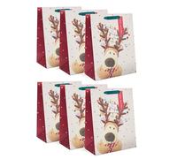 Boofle | Multipack of 6 Large Christmas Gift Bags | Cute Design