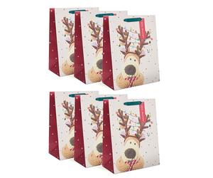 Boofle | Multipack of 6 Large Christmas Gift Bags | Cute Design