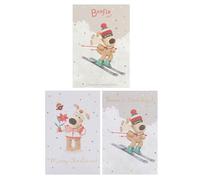 Boofle Multipack of 8 Christmas Cards for Him/Her/Friend - 2 Cute Designs