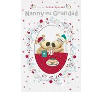 Boofle Special Nanny & Grandad Christmas Card Mince Pie Cute Xmas Greeting Cards Charming Design, Heartfelt Expression, Family Greeting, Eco-Friendly, Keepsake, Grandparents
