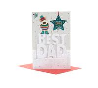 Boofle To A Brilliant Best Dad Cute Christmas Greeting Card