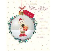 Boofle to an Amazing Daughter Beautiful Bauble Christmas Greeting Card 771147