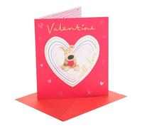 Boofle | Valentine's Day Card | Cute Heart Design | With Envelope | I Love You Presents | Greeting Card | Her/Him | 15.9 x 18.4cm