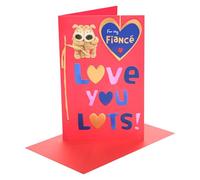 Boofle | Valentine's Day Card for Fiance | Bright Coloured Design | I Love You Presents |Greeting Card | Her/Him | With Envelope | 16.5 x 25.4cm