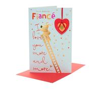 Boofle | Valentine's Day Card for Fiancé | Gold Foil Design | With Envelope