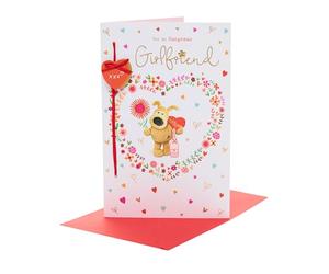 Boofle | Valentine's Day Card for Girlfriend | Cute Design | With Envelope | I Love You Presents | Greeting Card | Her/Girls/Women | 16.5cm x 25.4cm