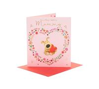 Boofle | Valentine's Day Card for Mummy | Cute Heart Design | With Envelope | I Love You Presents | Her/Girls/Women | Greeting Card | 15.9cm x 18.4cm