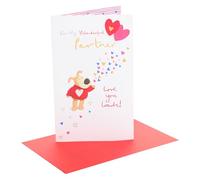 Boofle | Valentine's Day Card For Partner | Blowing Kisses Design | I Love You Presents | Greeting Card |Her/Him | With Envelope | 14.9 x 22.9cm
