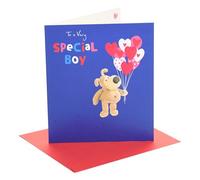 Boofle Valentine's Day Card for Special Boy | Heart Balloon Bouquet Design