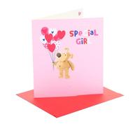 Boofle Valentine's Day Card for Special Girl | Cute Design | With Envelope | I Love You Presents | Greeting Card | Her/Girls/Women | 15.9 x 18.4cm