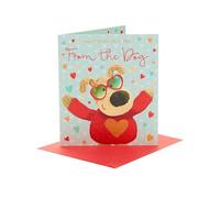 Boofle | Valentine's Day Card From the Dog | Cute Design | With Envelope | I Love You Presents | Greeting Card | Her/Him | 15.9cm x 18.4cm