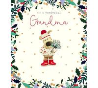 Boofle Wonderful Grandma Boo-Tiful Blooms Cute Christmas Greeting Card 771177