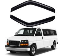 BOOGADEE Original 2pcs Side Window Deflectors, Outside Mount Rain Guards Shade, Window Visors fit for 96-20 Chevrolet Express/GMC Savana 1500/2500/3500 Van 03-09 Kodiak/Topkick C4500/C5500 92455