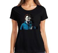 Boogeyman Halloween Saying Murderer Horror Slasher Mask Retro Women's T-Shirt, black, XXL