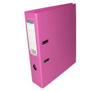 Booghe A4 Lever Arch File with Protector - Single, 4 or 10 Pack - Black, Red, Blue, Green, Turquoise, Fuchsia - Heavy Duty Office Filing & School Binders (1, Fuchsia)