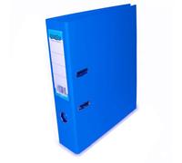 Booghe A4 Lever Arch File with Protector - Single, 4 or 10 Pack - Black, Red, Blue, Green, Turquoise, Fuchsia - Heavy Duty Office Filing & School Binders (1, Blue)