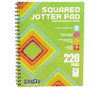 Booghe A4 Squared Jotta Notepad - Wirebound, 220 Pages, 80 GSM Premium Paper with 4-Hole Punch, Margins & Perforated Sheets, Perfect for Maths, Engineering & Office Use (Pack of 1)