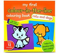 Booghe My First Colouring Book Cats & Dogs - Baby First Colour in The Line Book - From 12 Months…