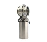 BOOGHIGC Stainless Steel Pneumatic Triclamp Butterfly Valve with Pneumatic Actuator Double Brackets(1in)