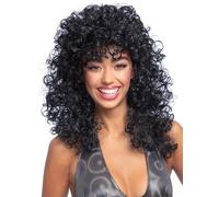 Smiffys Boogie Babe Wig - Black(Size: US One Size)