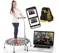Boogie Bounce Elite Bungee Rebounder | Double Folding & Super-Quiet Rebounder For Adults & Children | Adjustable T-Bar Handle & 20st Weight Limit