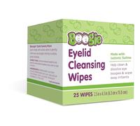 Boogie Eyelid Cleansing Wipes for Baby, Kids & Adults, Made with Isotonic Saline, Individually Wrapped, 25 Ct