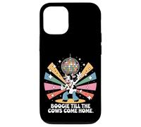 Boogie Till the Cows Come Home Retro Disco Cow Funny Case for iPhone 12/12 Pro