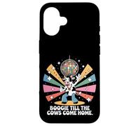 Boogie Till the Cows Come Home Retro Disco Cow Funny Case for iPhone 16