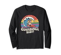 Boogie Till the Cows Come Home Retro Disco Cow Funny Long Sleeve T-Shirt