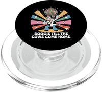 Boogie Till the Cows Come Home Retro Disco Cow Funny PopSockets PopGrip for MagSafe