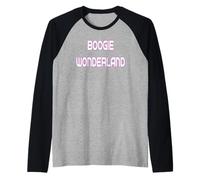 Boogie Wonderland 70s Disco Dance Raglan Baseball Tee