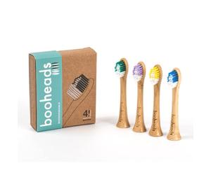 booheads - Bamboo Electric Toothbrush Heads | Biodegradable Eco-Friendly Sustainable Recyclable | Compatible with Sonicare