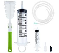 BOOHO Large Syringe, 100ml/200ml/300ml/500ml Reusable Liquid with Tube, Capacity Plastic for Laboratory, Measuring, Watering, Industry, Feeding Pets, Oil or Glue Applicator (100ml)