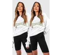 Boohoo 2 Pack Basic Cycling Shorts In Black black 8