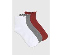 boohoo Women's 3 Pack Pointelle Frill Socks