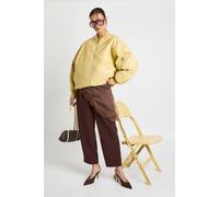 Boohoo Barrel Leg Trouser In Chocolate chocolate 6
